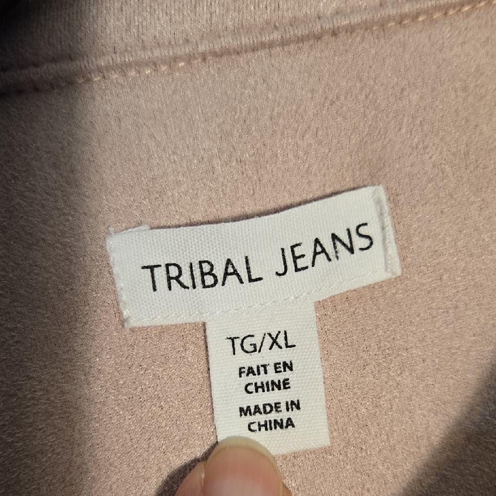 Tribal Jeans Dusty Pink Ultrasuede Utility Jacket - Picture 2 of 11